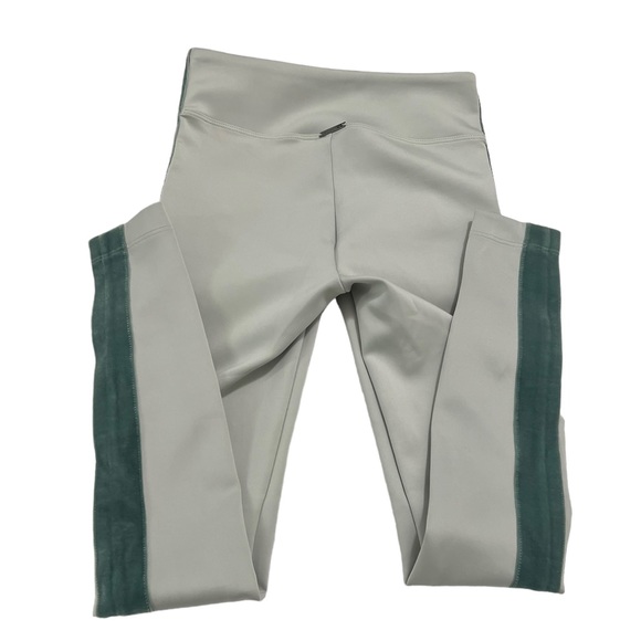 Koral Green Velvet Stripe Leggings XS - Picture 2 of 8